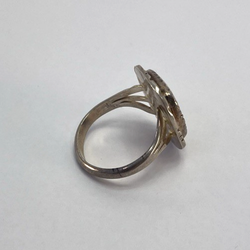 Vintage Navajo Native American Mother of Pearl 925 Sterling Silver Ring Size 6