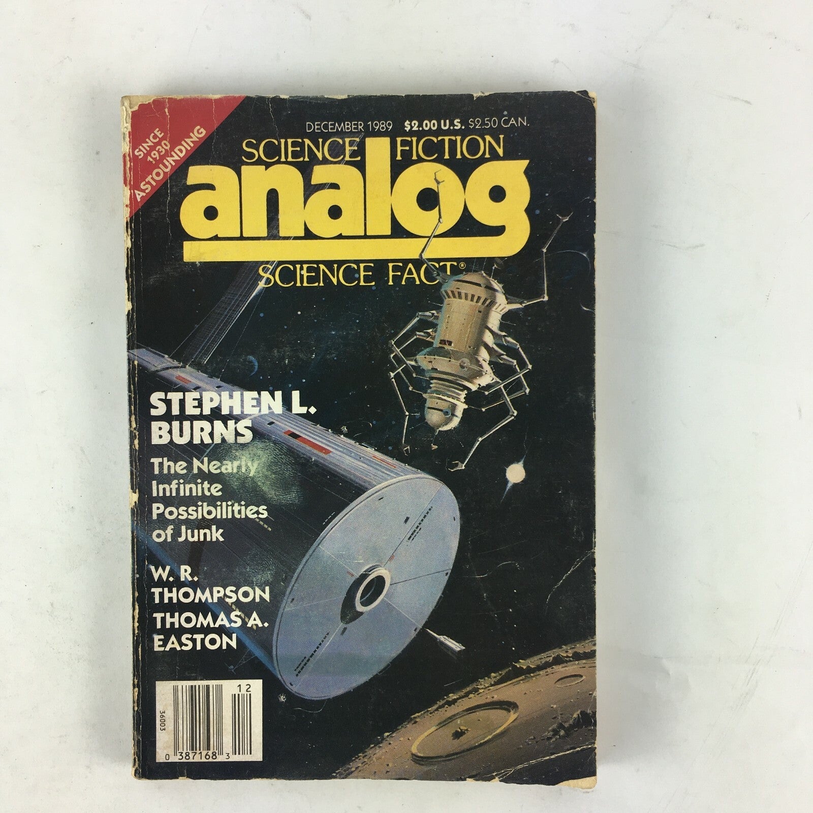 December 1989 Analog Science Fiction Fact Magazine Stephen L.Burns W.R.Thompson