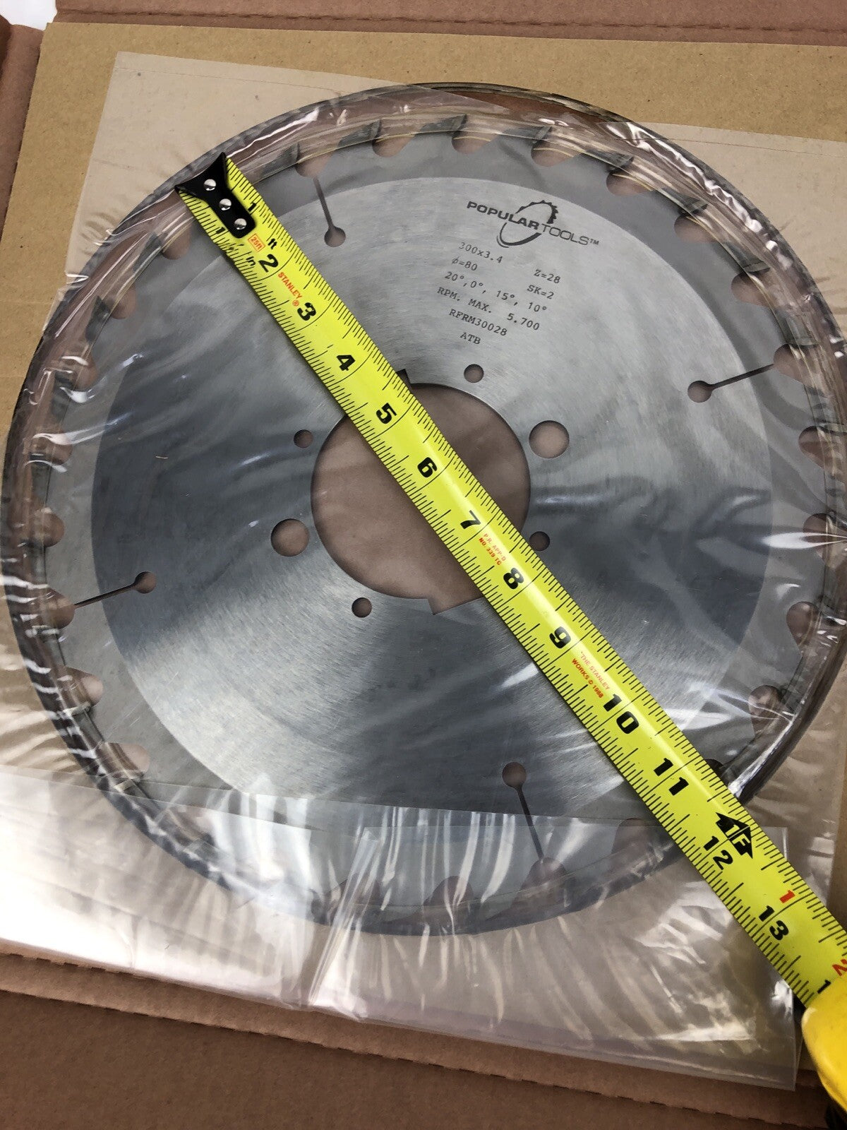 Popular Tools ATB 300m 3.4mm 28 Teeth 80mm RFRM30028 Carbide Tip Saw Blade -LOOK