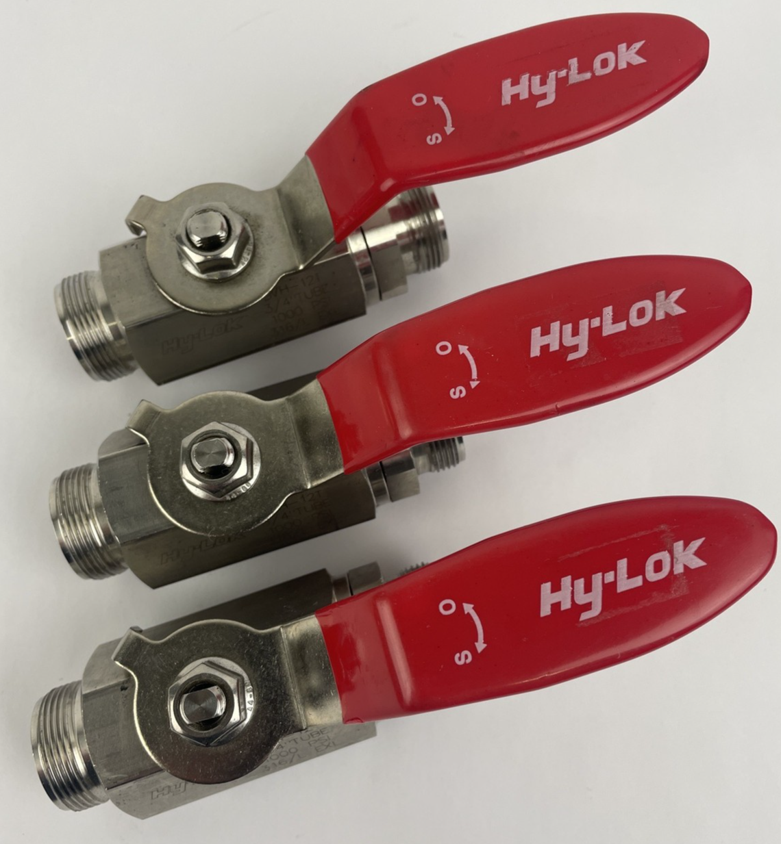 Hy-Lok BVH-12T 3/4"" Tube 1000PSI 316 Stainless Steel Ball Valve Used (Lot of 3)