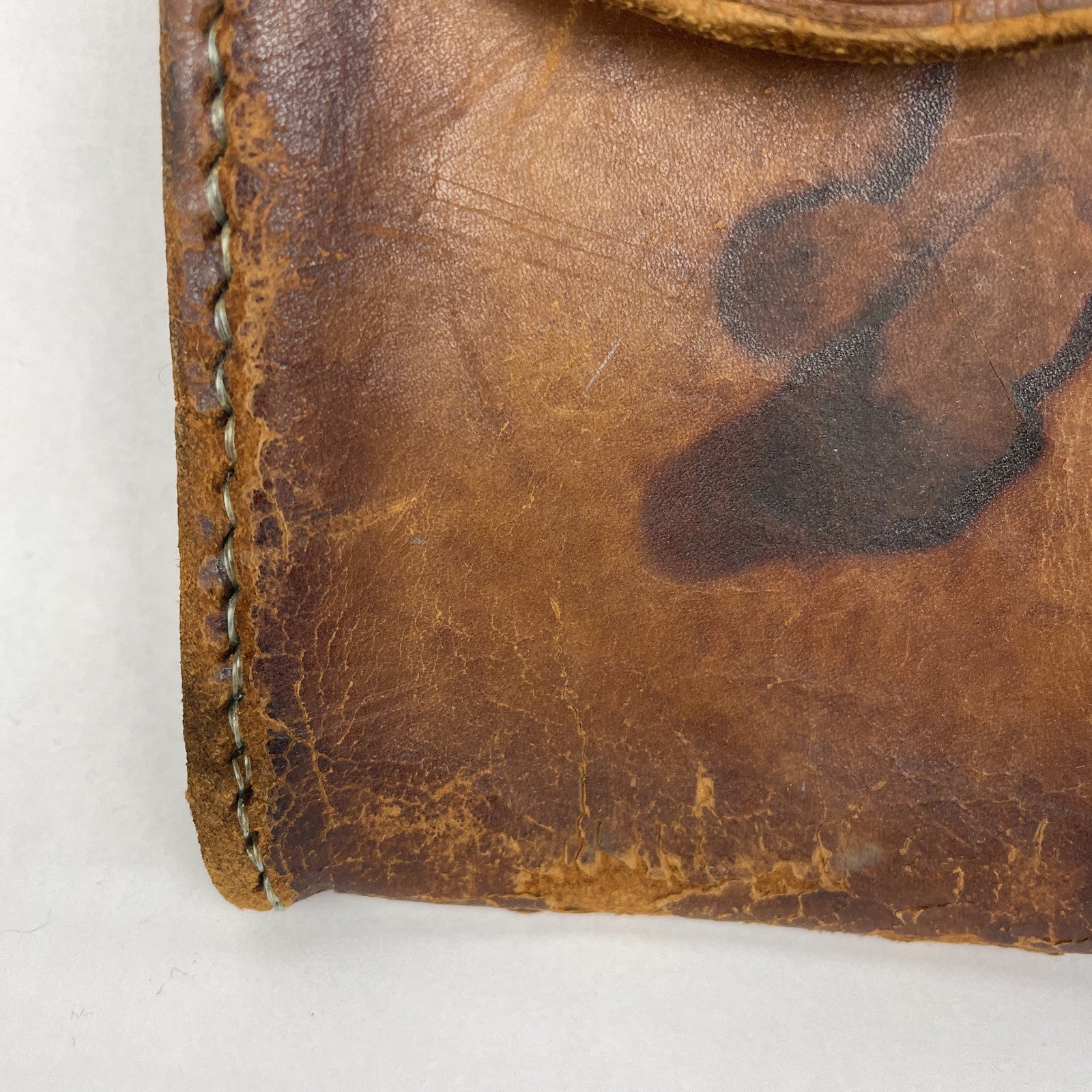 Vintage U.S. Postal Service Brown Leather Belt Mail Carrier Pouch 6"x4" USA