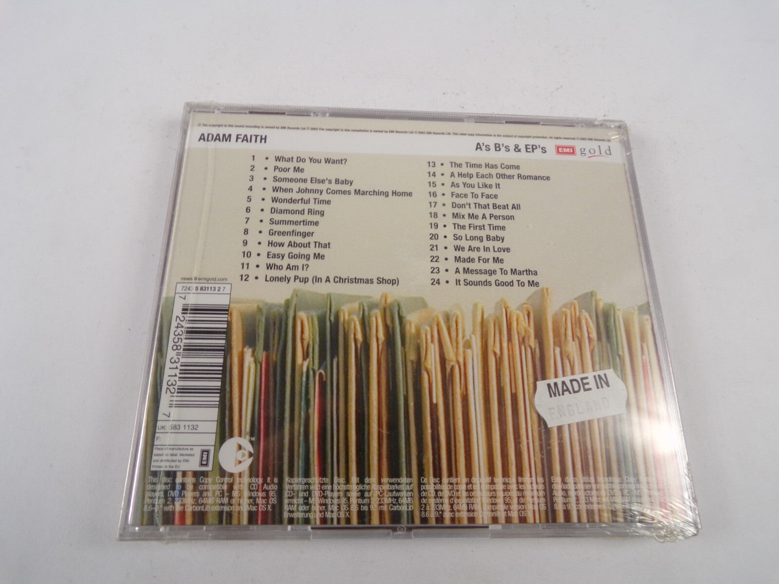Adam Faith A's B's Ep's What Do You Want Someone Else's Baby Summertime CD#30