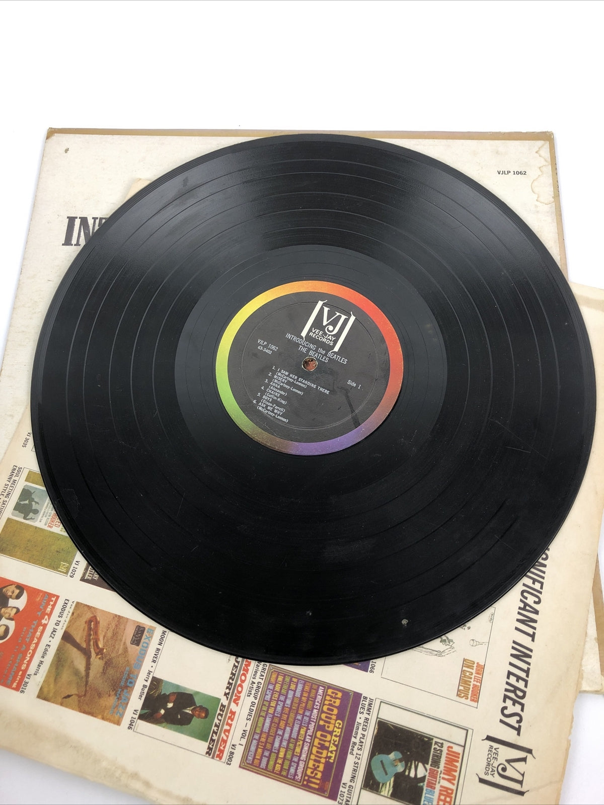 RARE AUTHENTIC 1964 VEE JAY Records Mono INTRODUCING THE BEATLES lp album