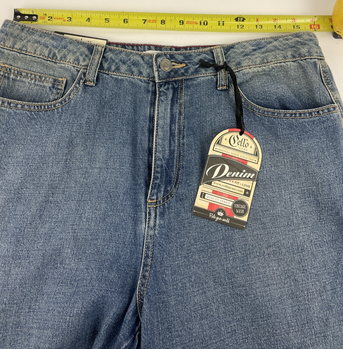 PELLO Los Angeles Wide Leg Jeans 13 Grey Distressed Raw Hem High Rise Y2K Grunge