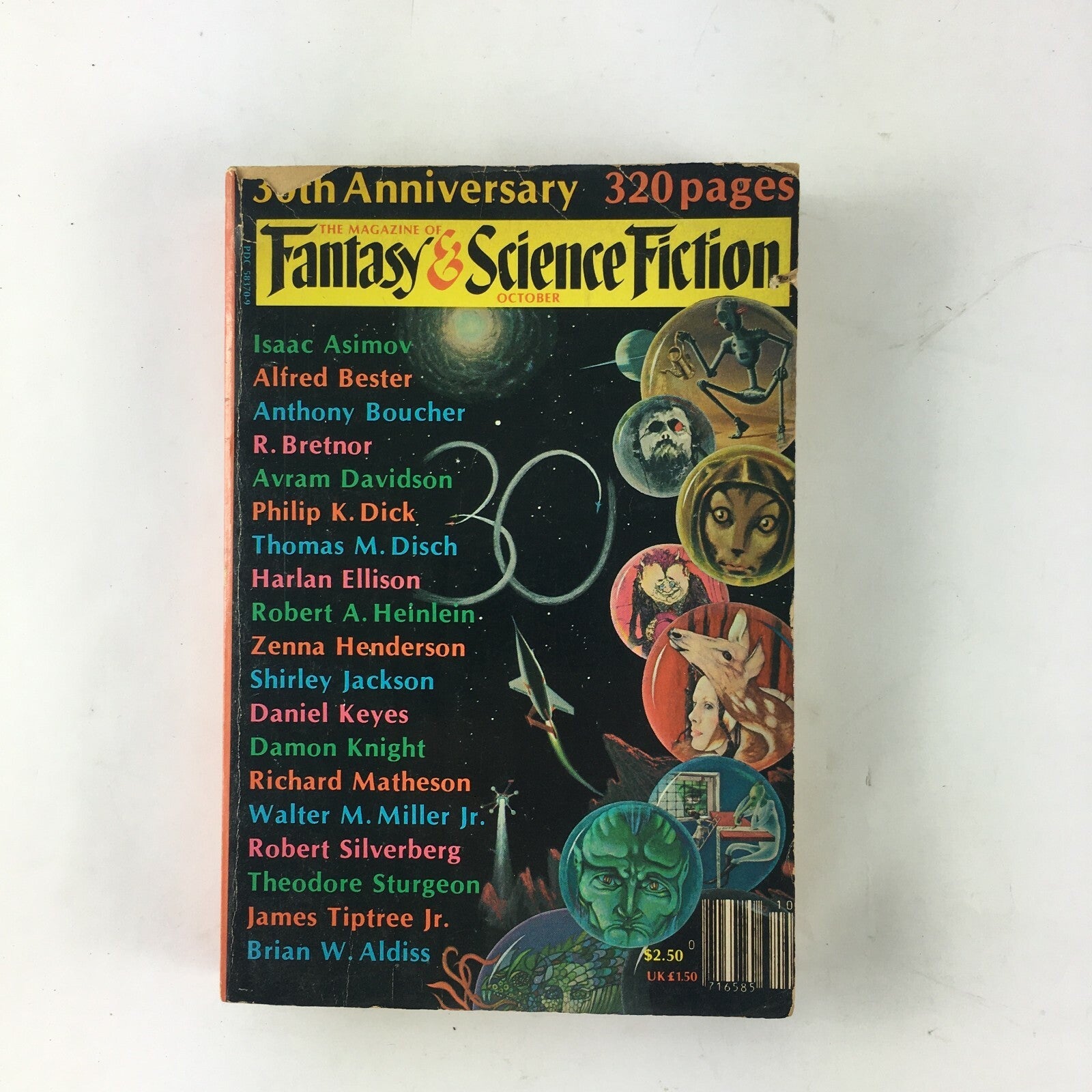 October Fantasy&Science Fiction Magazine Alfred Bester Anthony Boucher Harlan