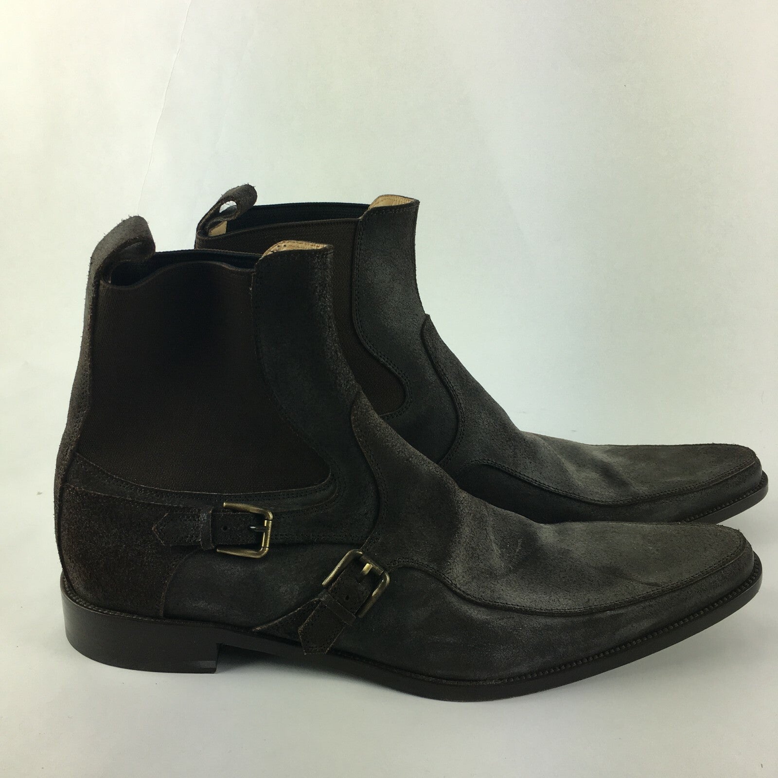 Genuine Dolce Gabbana Stylish Chelsea Style Brown Shoes for Men Size 9 1⁄2