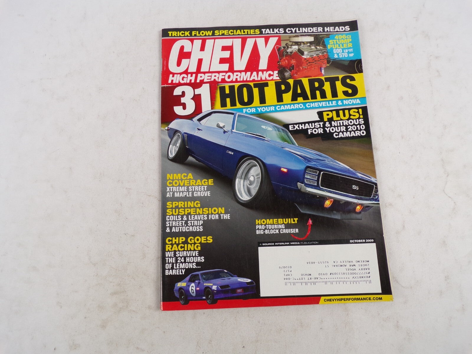 October 2009 Chevy High Performance 31 Hot Parts NMCA Coverage Xtreme Street At