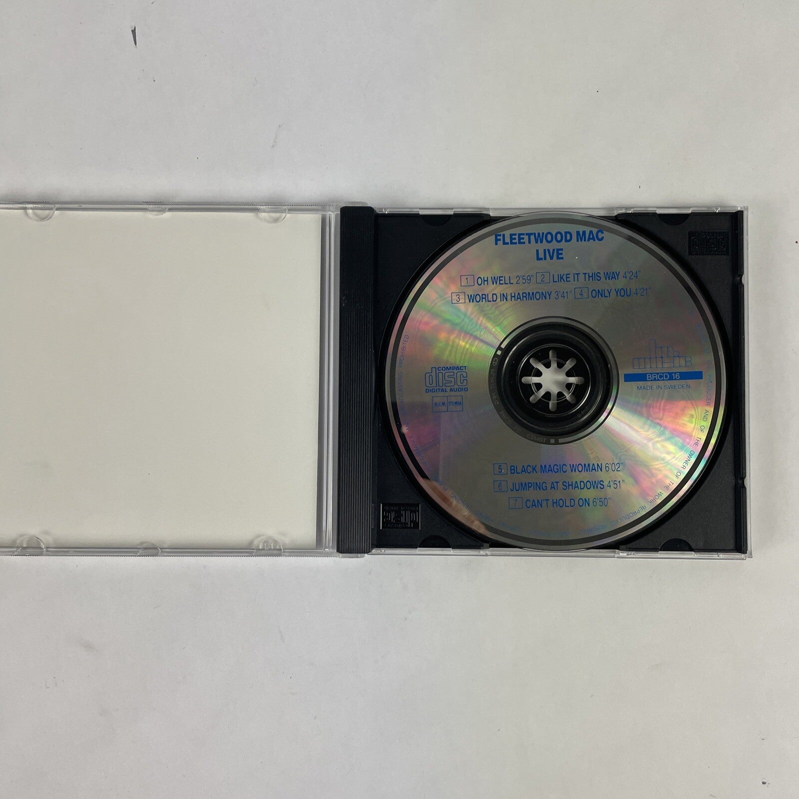 Fleetwood Mac - Live CD Rare Swedish Import    #17