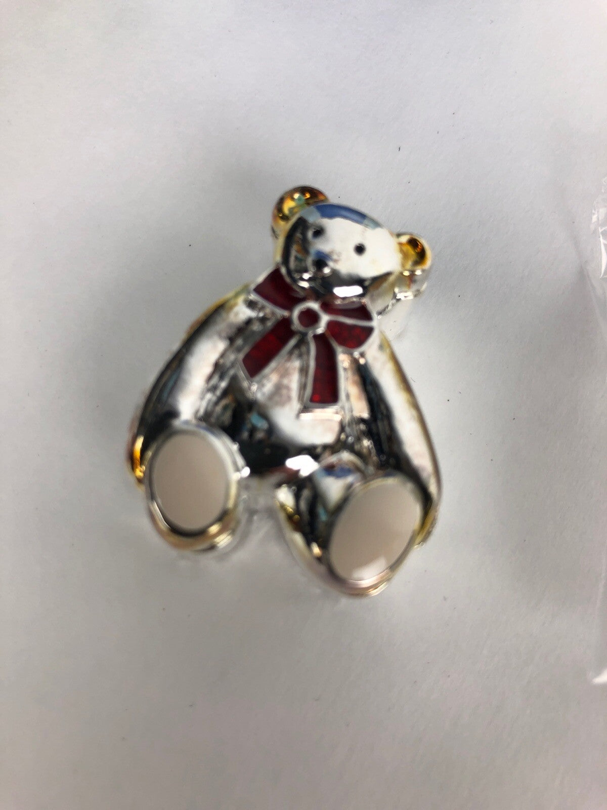 AVON Sterling Silver Teddy Bear Earrings In Trinket Box - Beautiful - FSTSHP