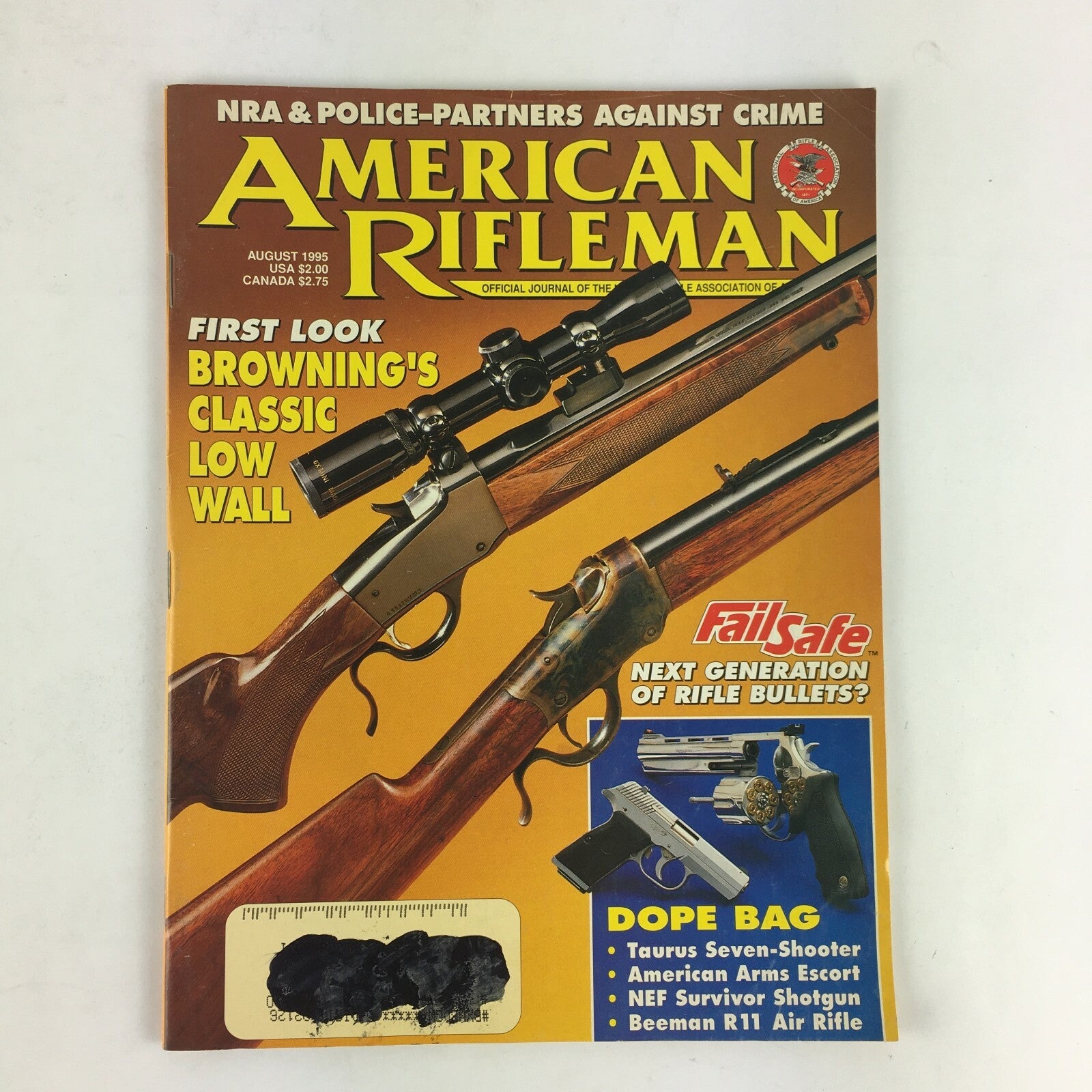 August 1995 American Rifleman Magazines Fail Safe Browning's Classic Low Wall