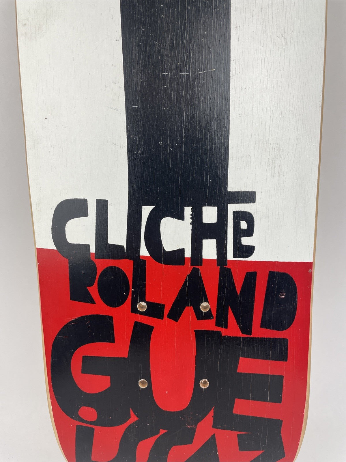 Vintage Cliche Skateboards " Roland Gueissaz " Pro Model Skateboard Deck 7.3"