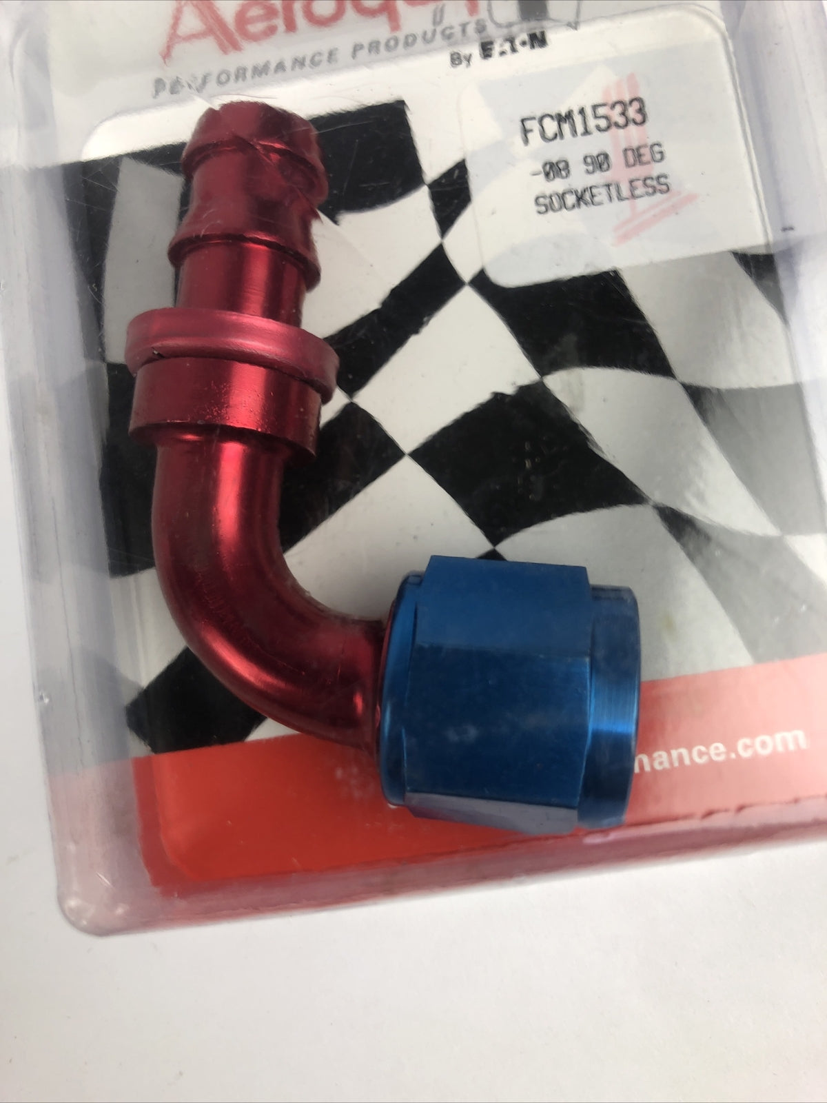 Eaton Aeroquip FCM1533 Socket-less Hose Fitting 90 deg. Elbow Aluminum - 08 AN