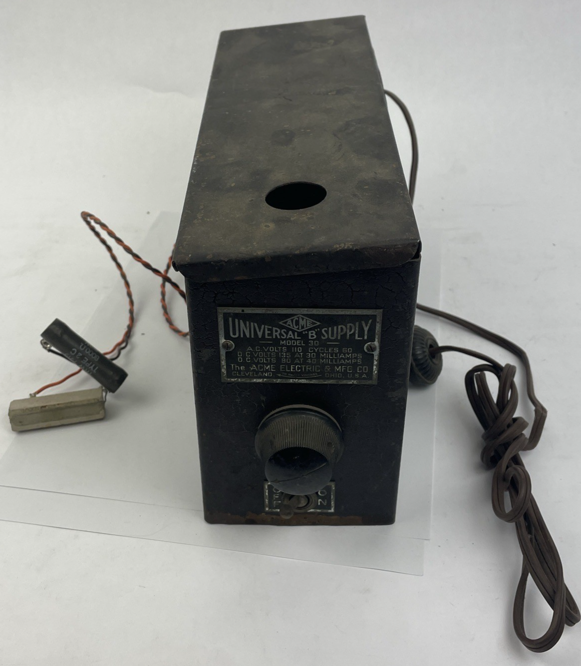 Vintage Antique ACME Yniversal B Supply Model 30 Steam Punk Untested