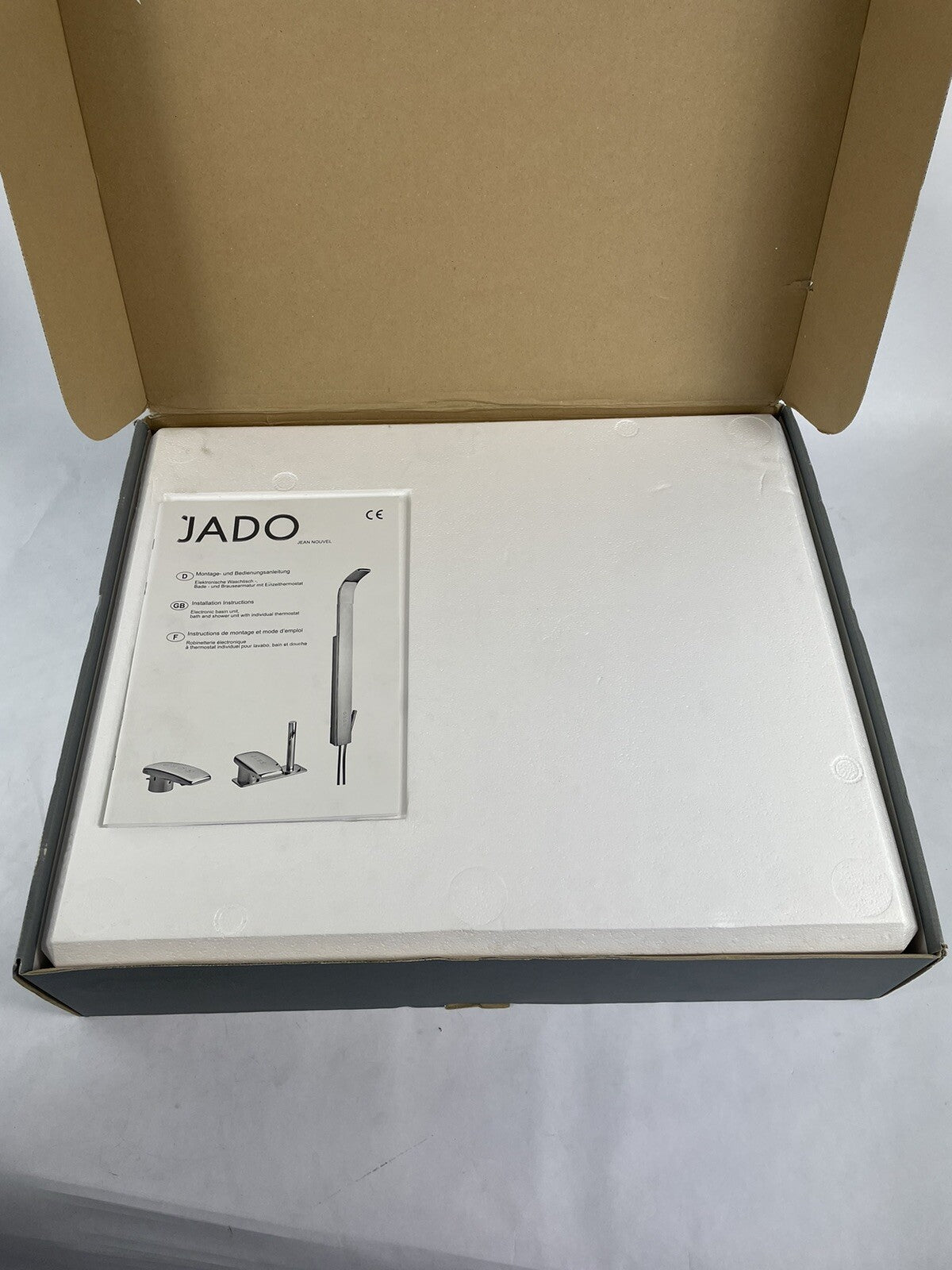 Jado Jean Nouvel 821/015/100 electronic bathtub mixer with pull-out spray polished chrome