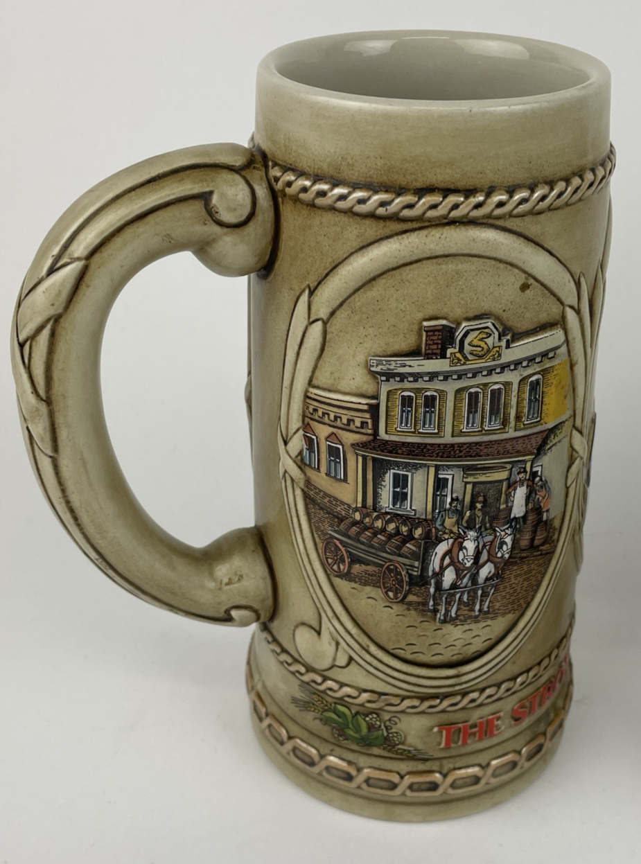 2 Stroh's Brewery Company Stein Beer Mug Heritage Series Statue Of Liberty 1986