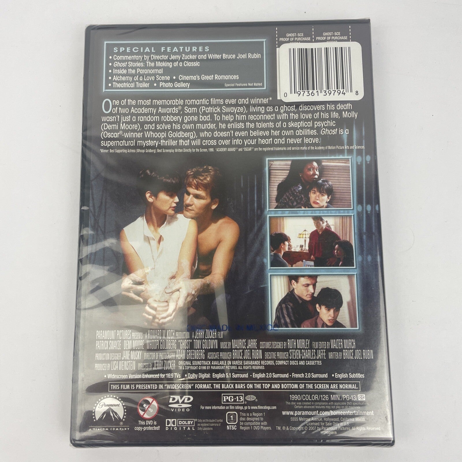 Ghost (DVD)  Special Collector's Edition. New Sealed! Patrick Swayze. Demi Moore