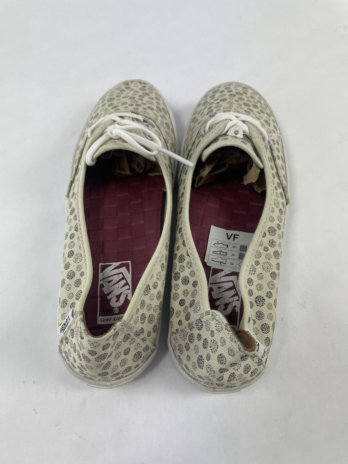 Vans Surf Sliders Womens Polka Dot Palisades Vulcan low Slip on shoes Size 5.5