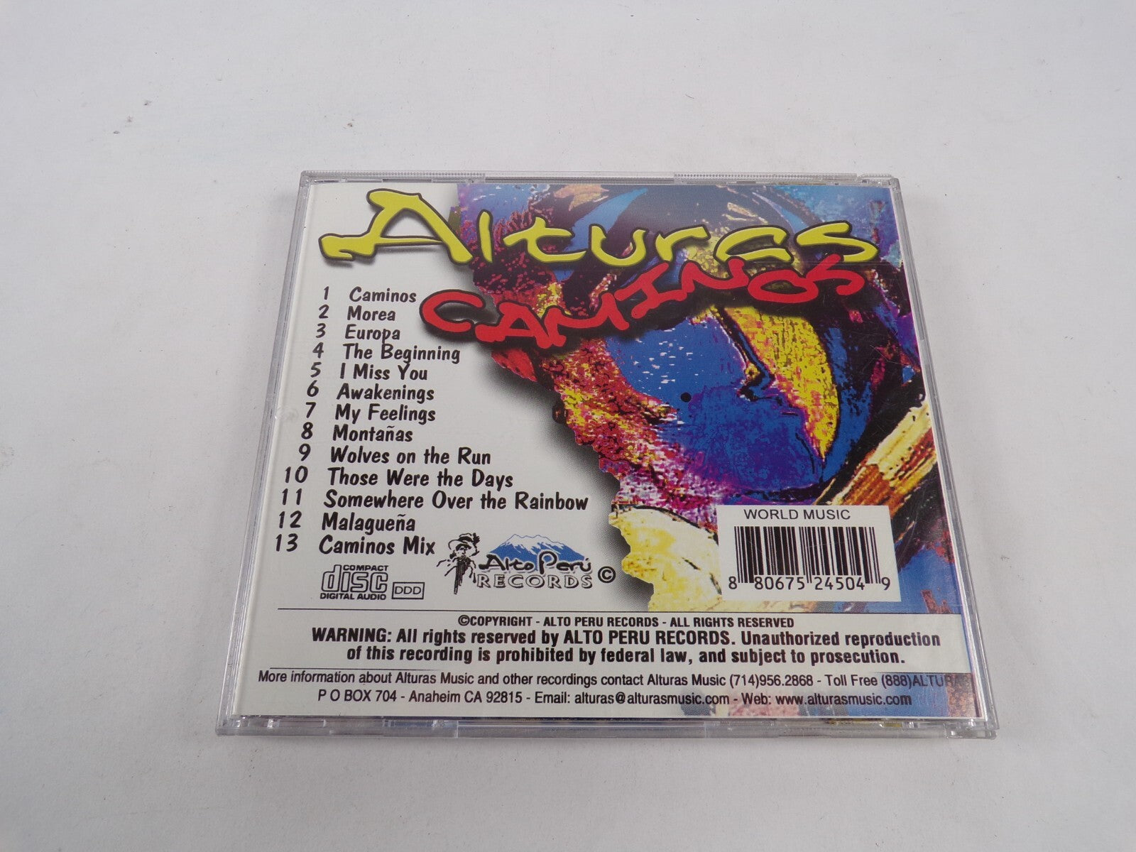 Alturas Caminos Instrumental Guitars Caminos Morea Europa The Beginning I CD#68