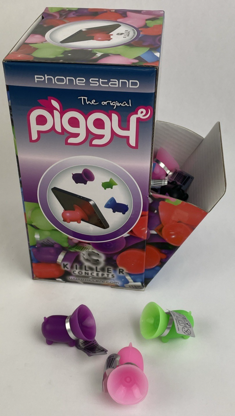 50 x Piggy Cellphone Stand Suction Cup Phone Stand Assorted Colors Silicone NEW