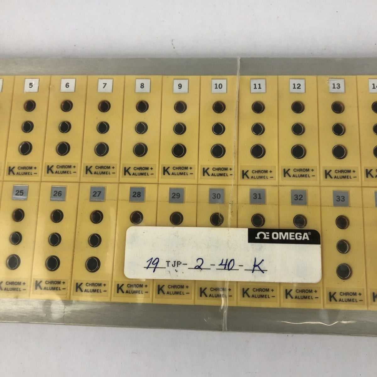 Omega Universal K-Type Thermocouple Jack Connectors 40 on 19" Rackmount Panel