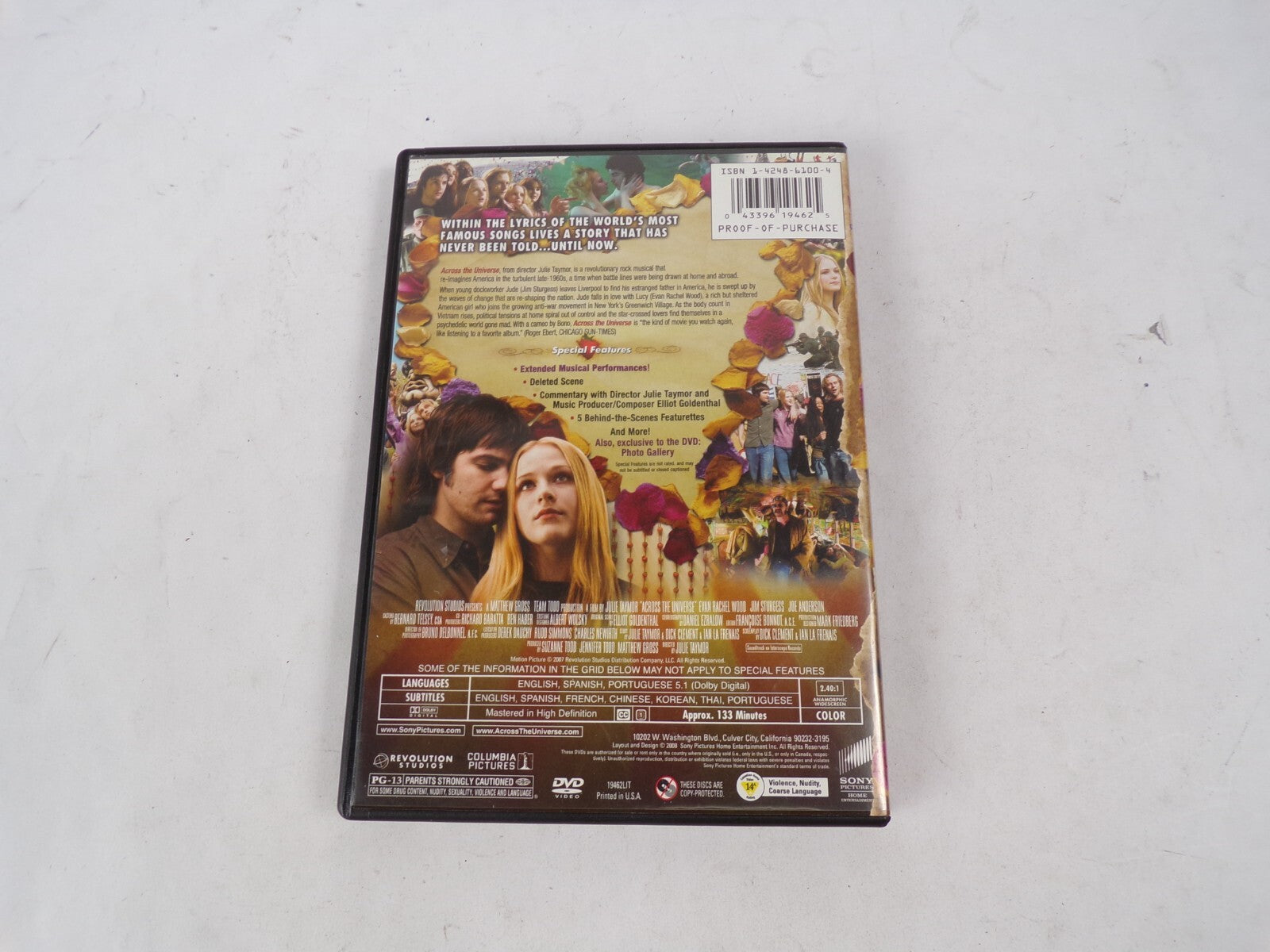 Across The Universe 2-Disc Deluxe Edition "Across The Universe Sweeps DVD Movies