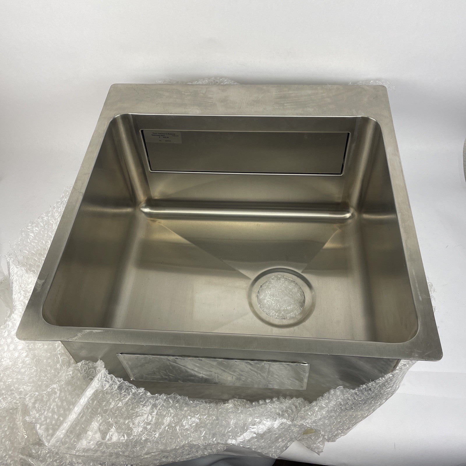 Julien Stainless steel sink w Interior Tilting Door - JUL SS03144 OD 19.5" x 20"