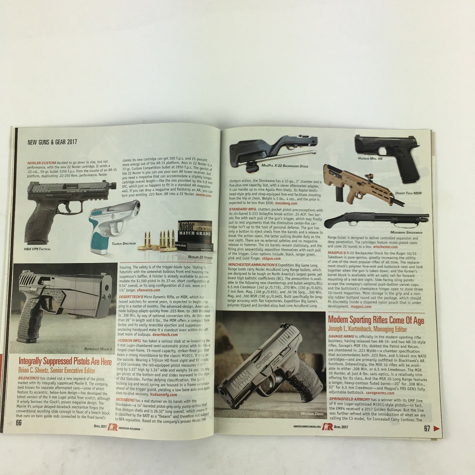 April 2017 American Rifleman Magazine RugerMark IV 22/45 SnipingIn The Great War