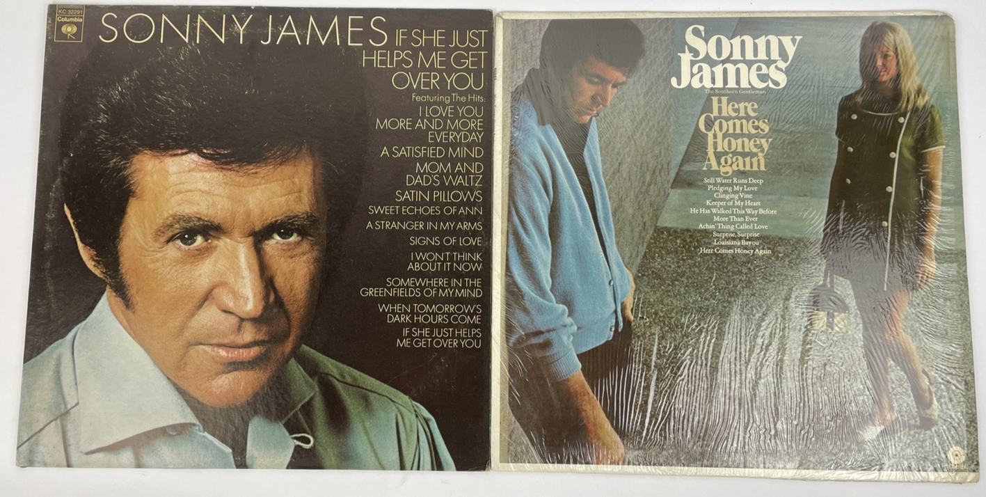 2 x Sonny James If She Just Helps Me Get Over You - Here Comes Honey LP's Vinyl