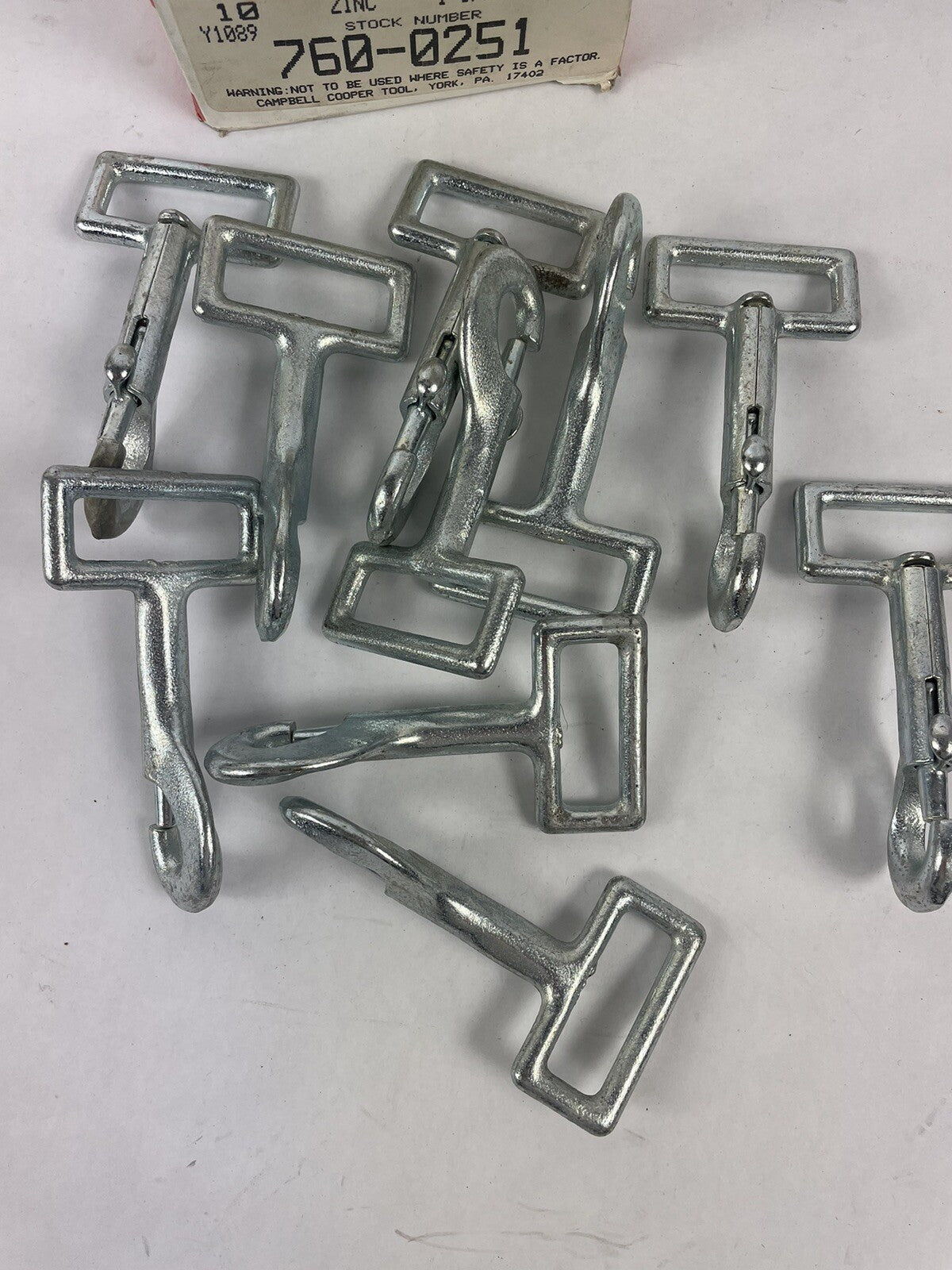 Campbell Rigid Strap Eye Bolt Snap 760251 size 1.5"  (Pack of 10)