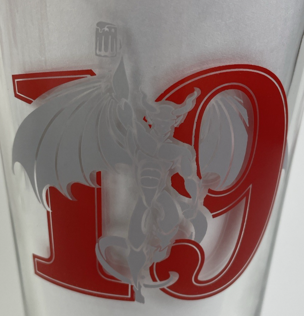 Lot of 5 x STONE BREWERY  19th Annaversary " Gargoyle Raise a PINT " GLASSES NOS