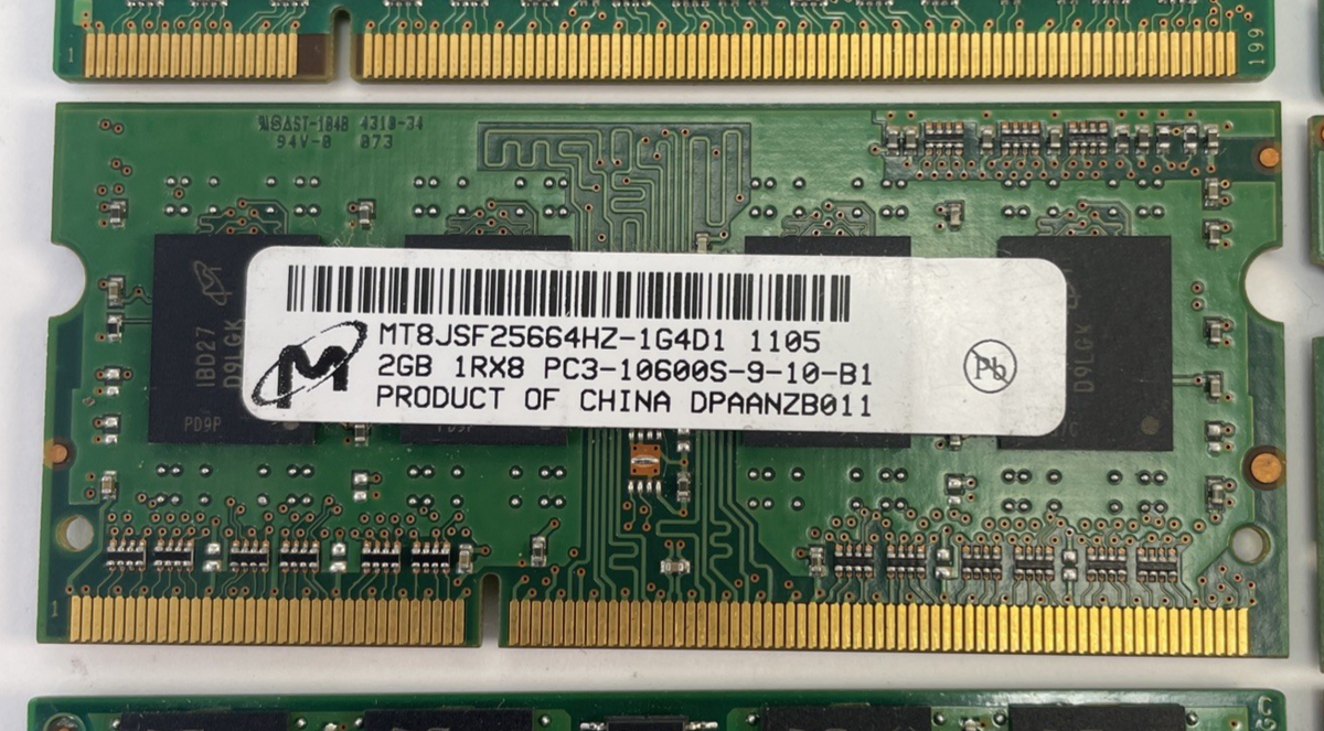 Assorted Hynix Samsung + RAM 15GB total Lot of 8 Units