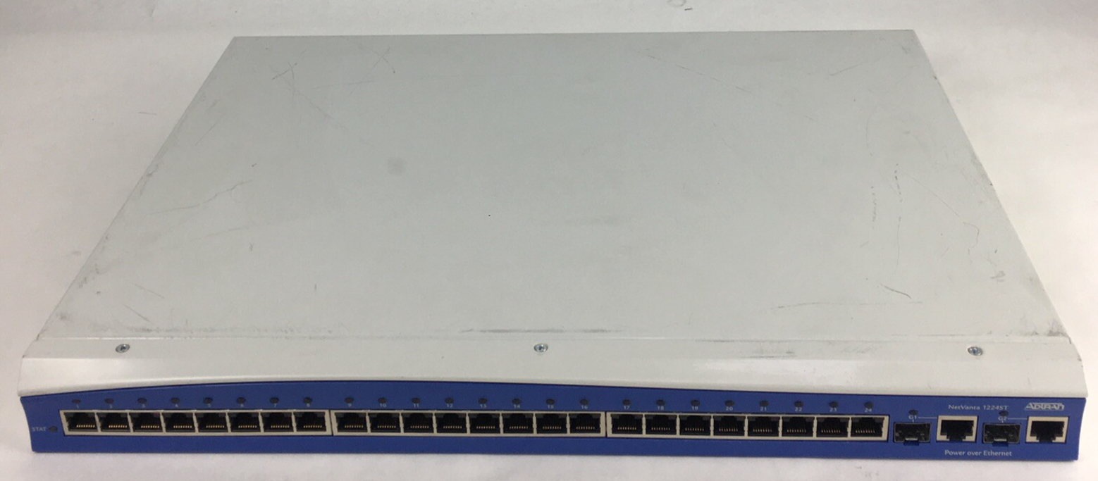 Adtran NetVanta 1224ST 1200504E1-24-Port Managed Network Switch-Rack Mount