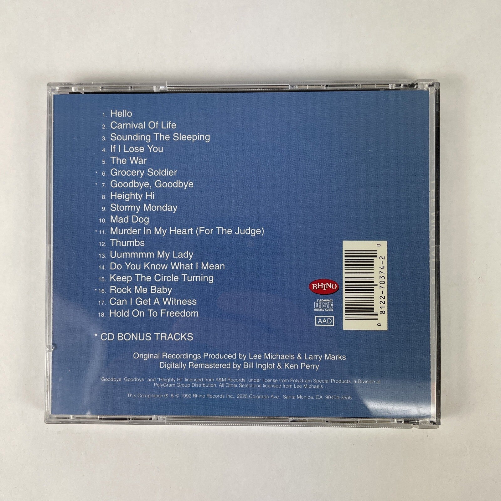 Lee Michaels - The Lee Michaels Collection CD  (1992)  #28 