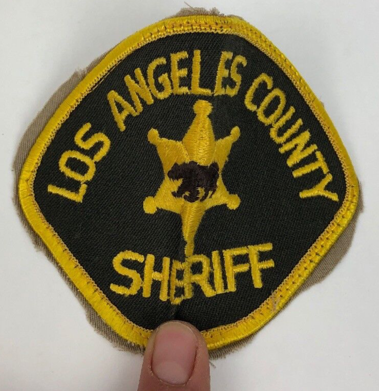 Rare VINTAGE California SHERIFF PATCH LA LOS ANGELES COUNTY Golden Bear logo