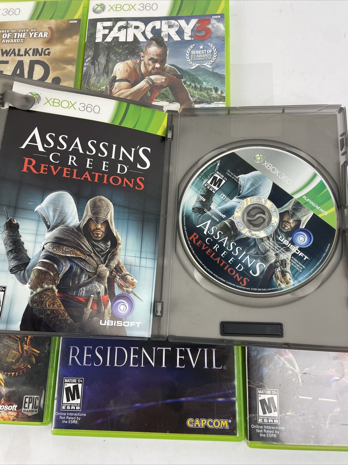 6 x XBOX 360 Action War Game Lot Complete W/ Manuals Resident Evil, Gears of War