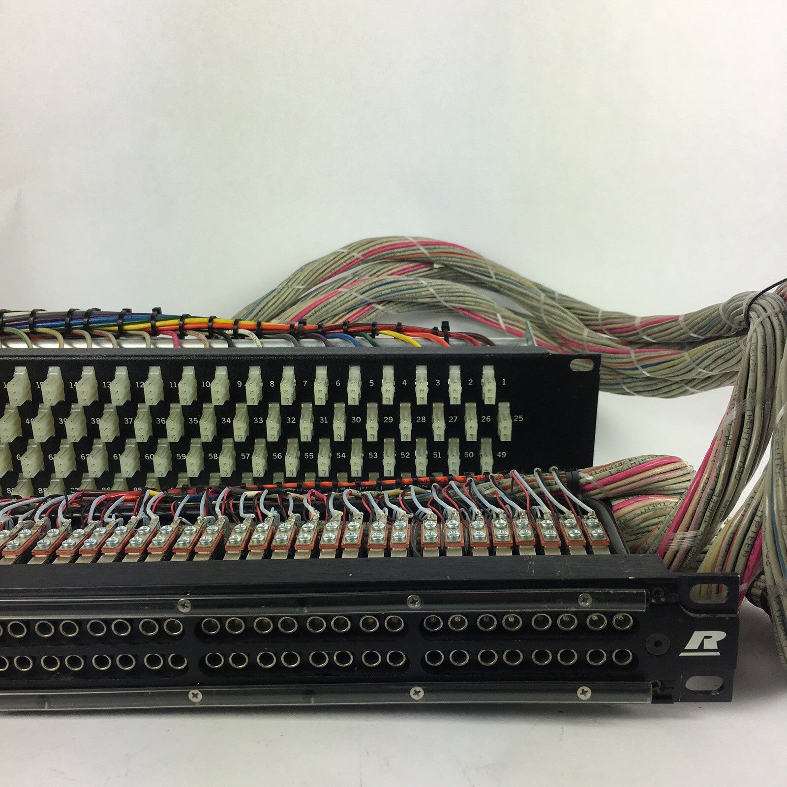 FN BLACK Rean Neutrik TT Bantam 96 Point Patch Bay Wired e3 panel 96 connectors 