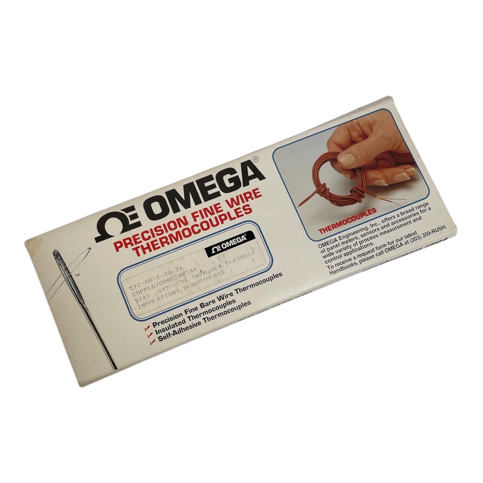 Omega Fine Wire Thermocouple 5TC-GG-T-20-36