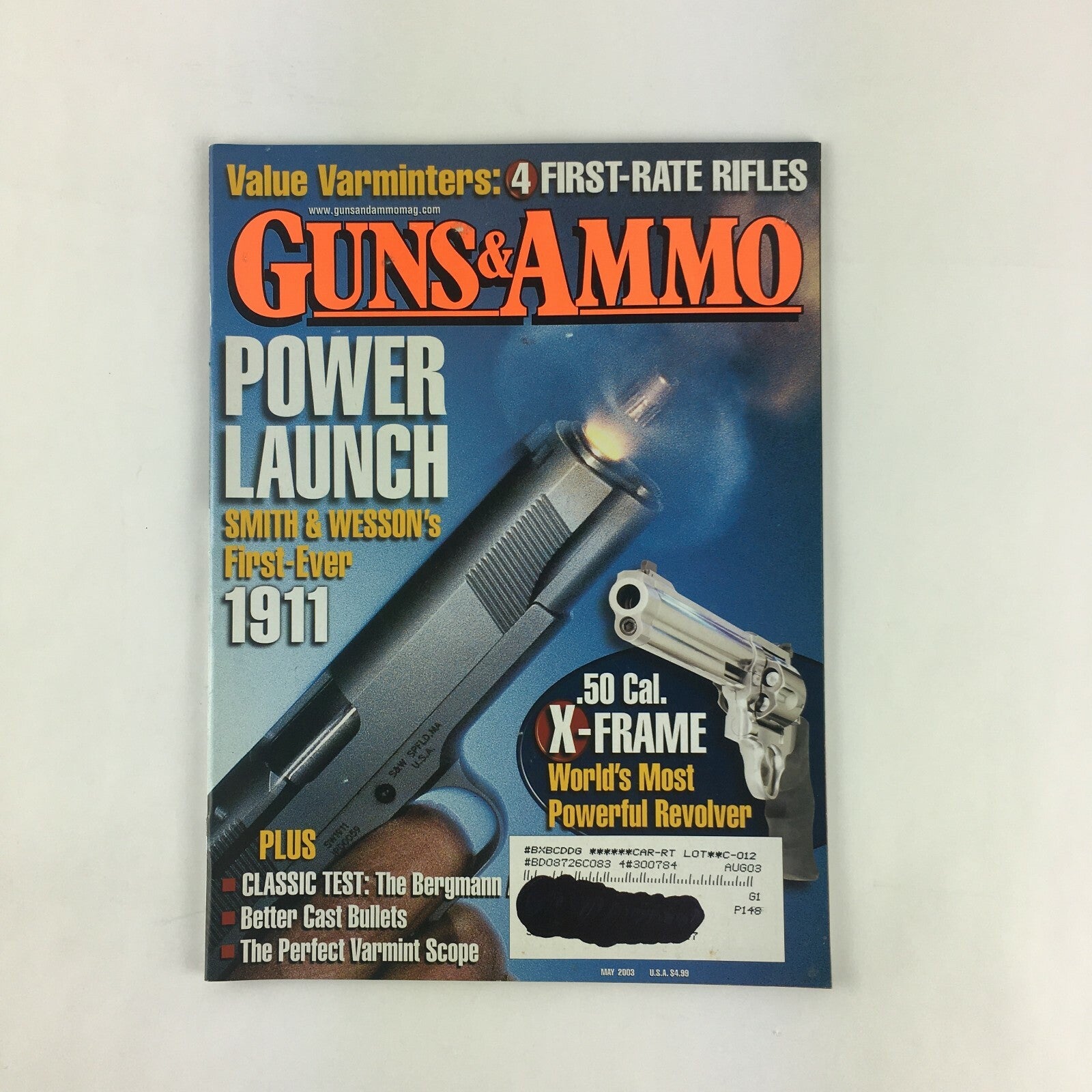 March 2003 Guns & Ammo Magazine Power Launch Smith & Wesson's First-Ever .50 Cal