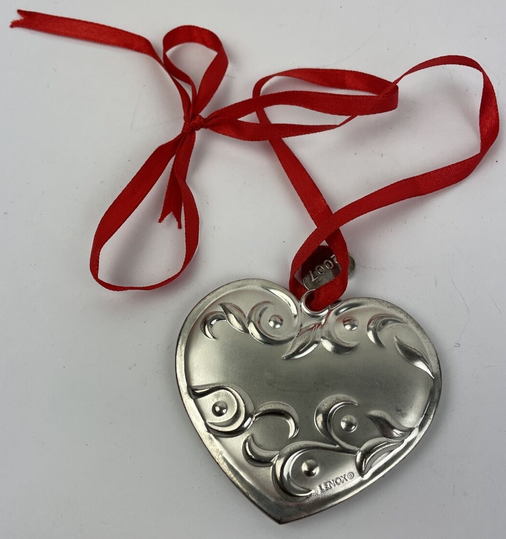 Lenox Opal Innocence 2007 Our First Christmas Heavy Metal Ornament