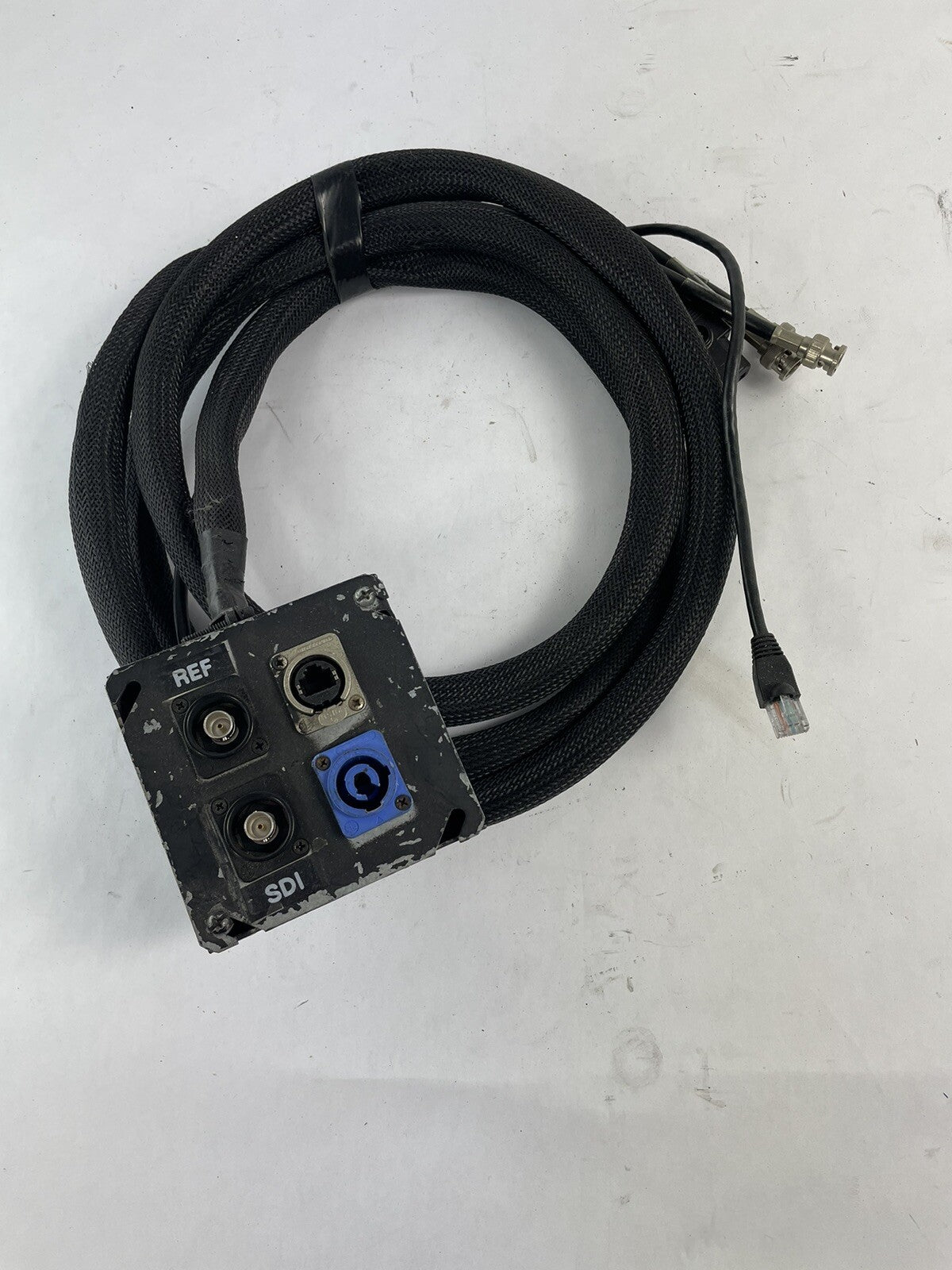Breakout box Audio Snake 4 inputs Neutrik powerCON 20A EtherCon RJ45 BNC #D3
