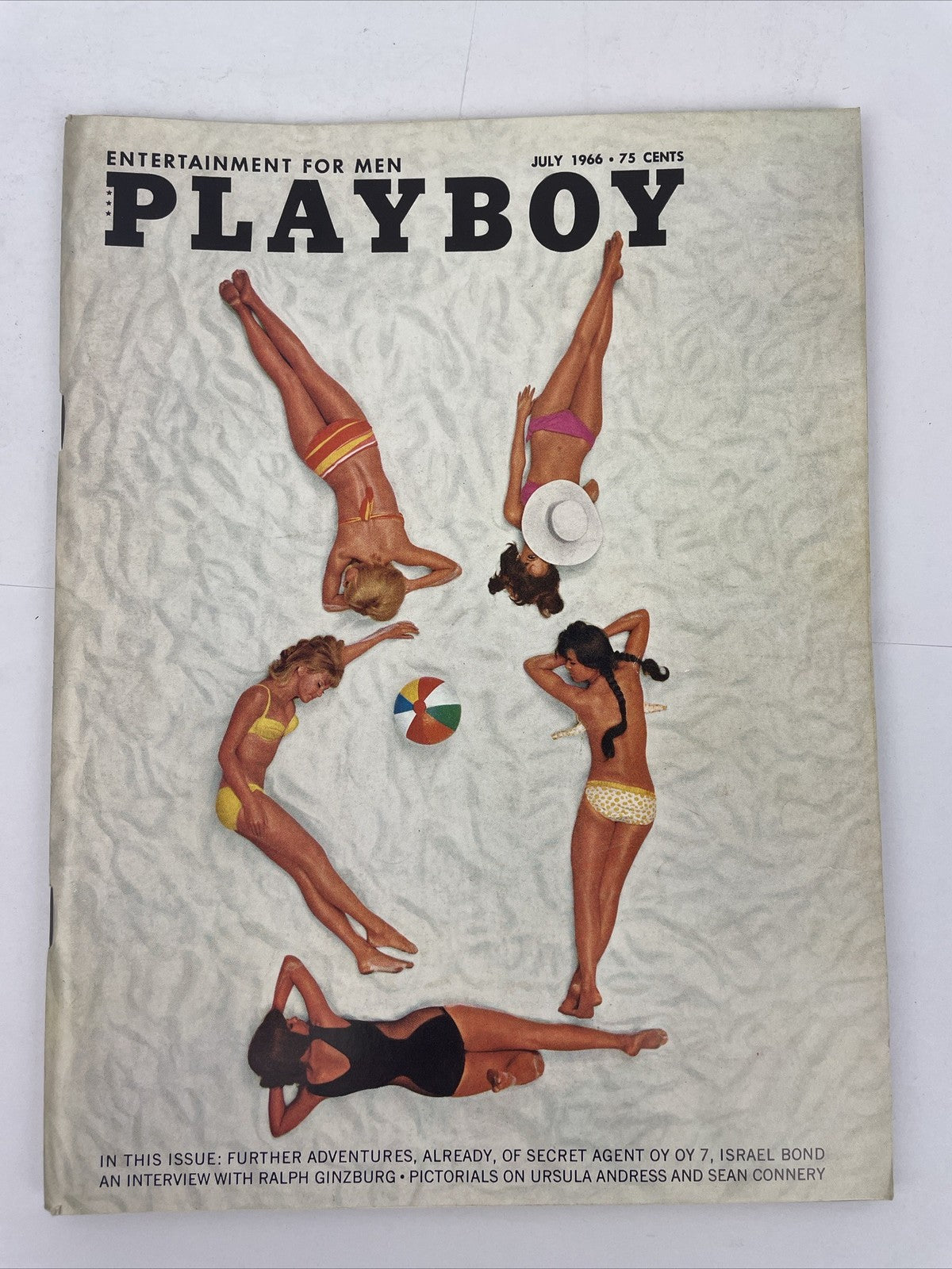 PLAYBOY MAGAZINE JULY 1966, PATRICIA HOWARD CENTERFOLD, URSULA UNDRESSED, VG