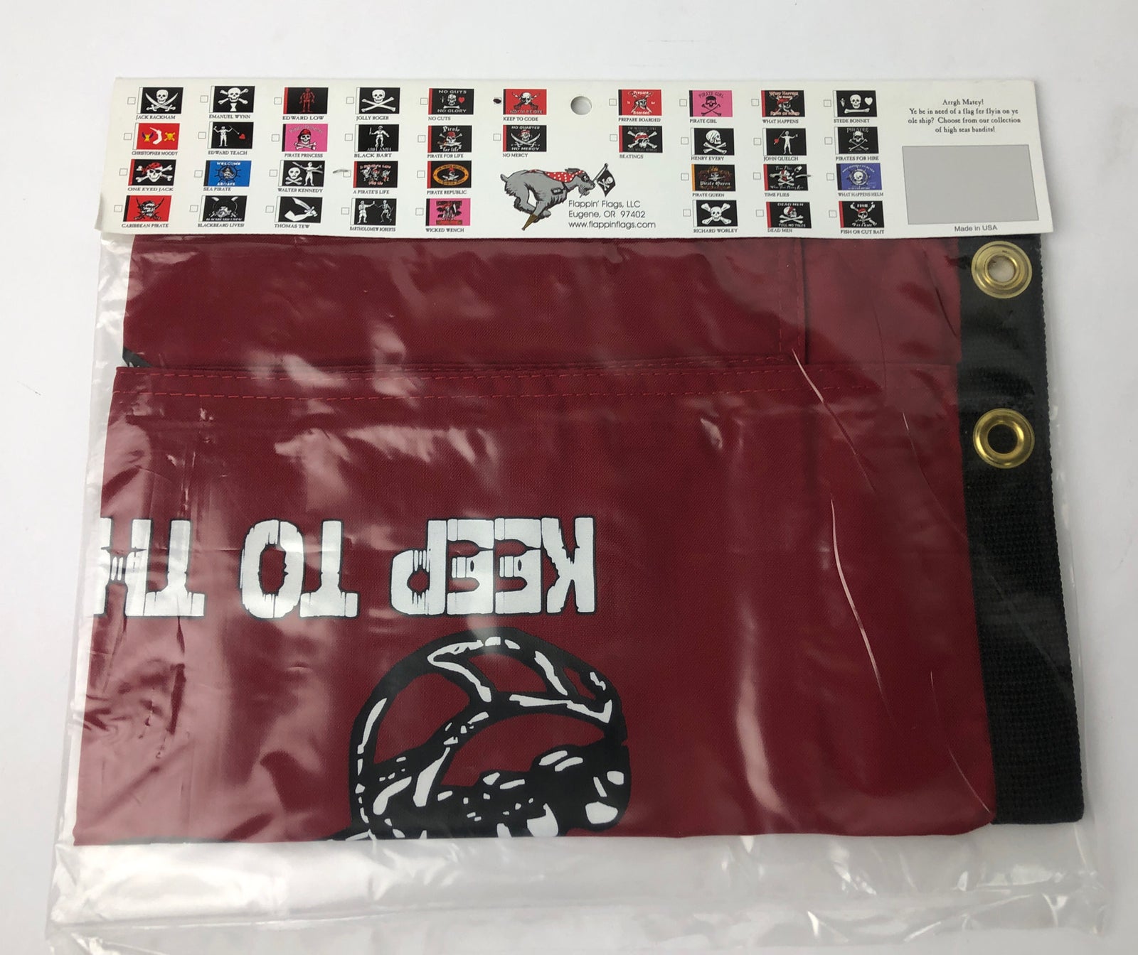 Flappin' Flags KEEP To The CODE 12" x 18" Flag Banner Double Sided Print Quality
