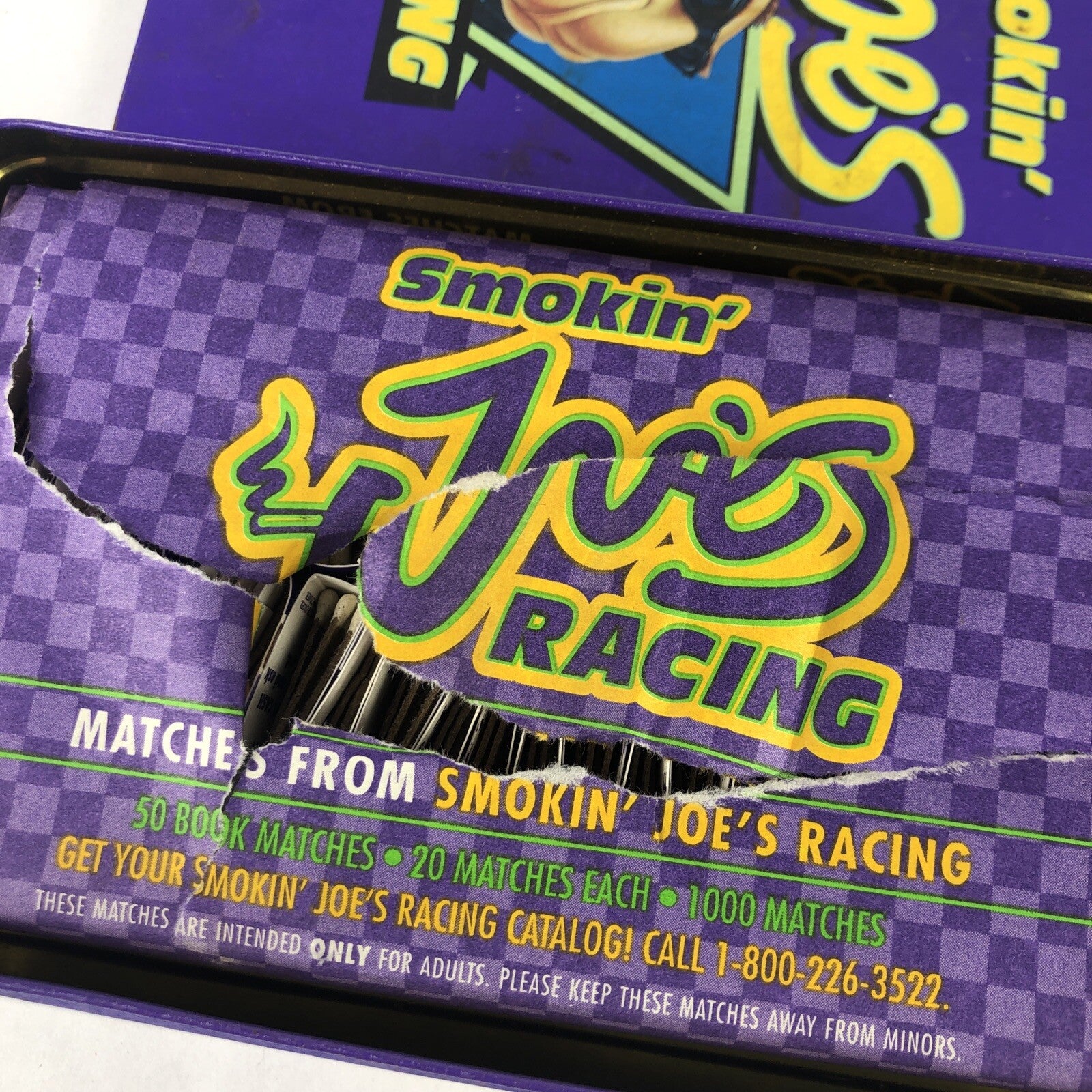 Camel Powered Smokin Joe’s Racing Tin With Matches Collectors item - LOOK