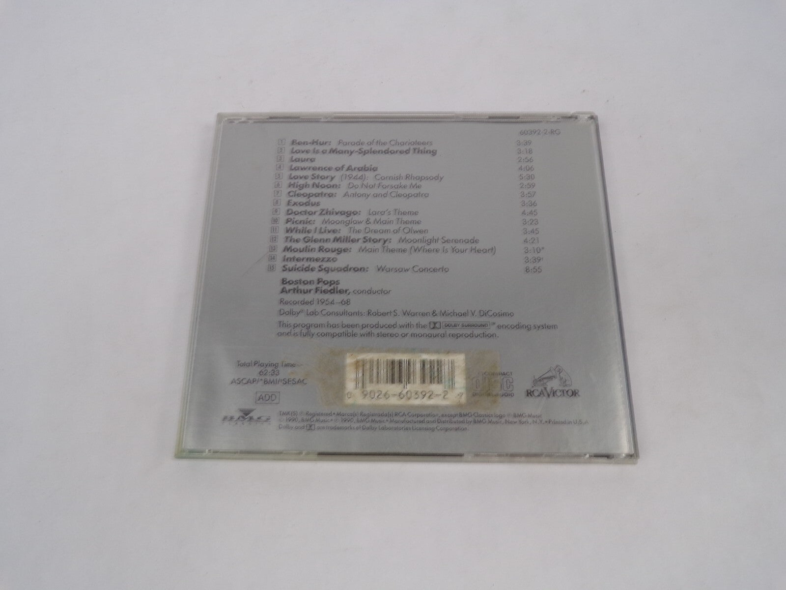 Motion Picture Boston Pops Arthur Fiedler Love Is A Many Splendored Thing CD#63