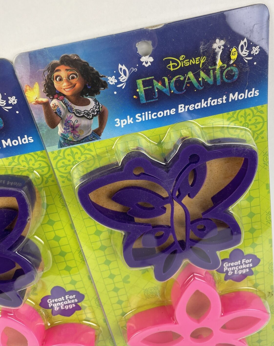 Lot of 2 x New Walt Disney Encanto 3pk Silicone Breakfast Molds - Eggs Pancakes