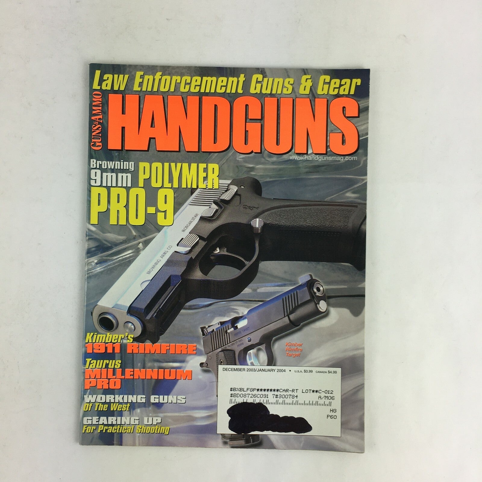 January 2004 Guns&Ammo Handguns Magazine Polymer Pro-9 1911 Rimfire Millennium