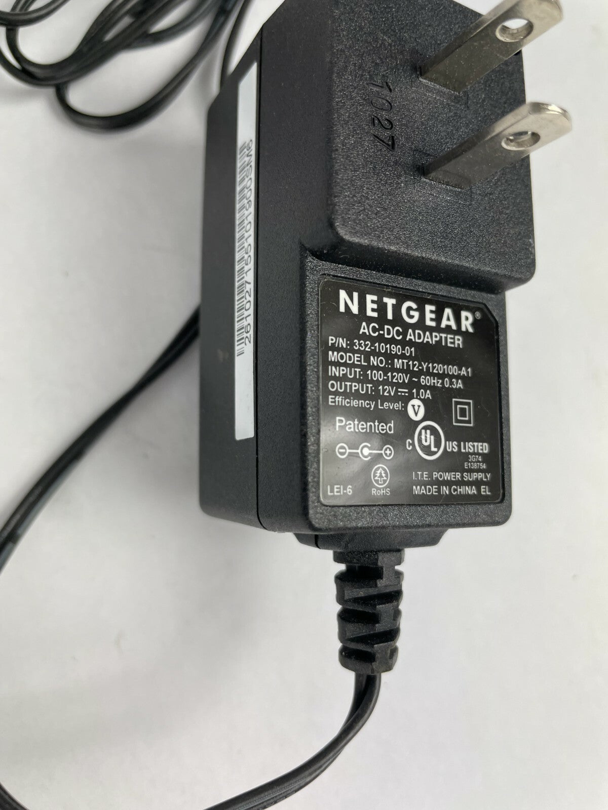 Genuine Netgear 332-10190-01 AC Adapter Output 12 V 1 A Power Supply Adapter A29