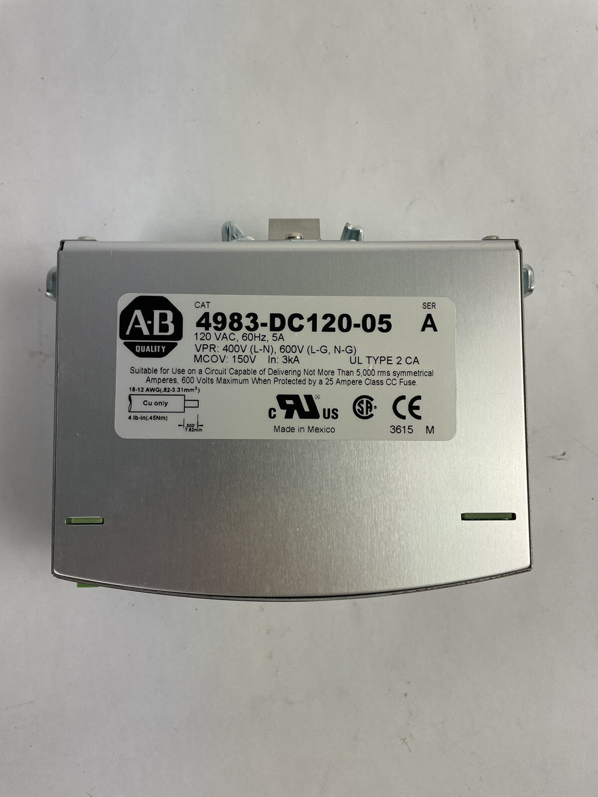 Allen Bradley - Filter/Surge Protector 4983-DC120-05 120VAC, 5A, DIN Rail Mount