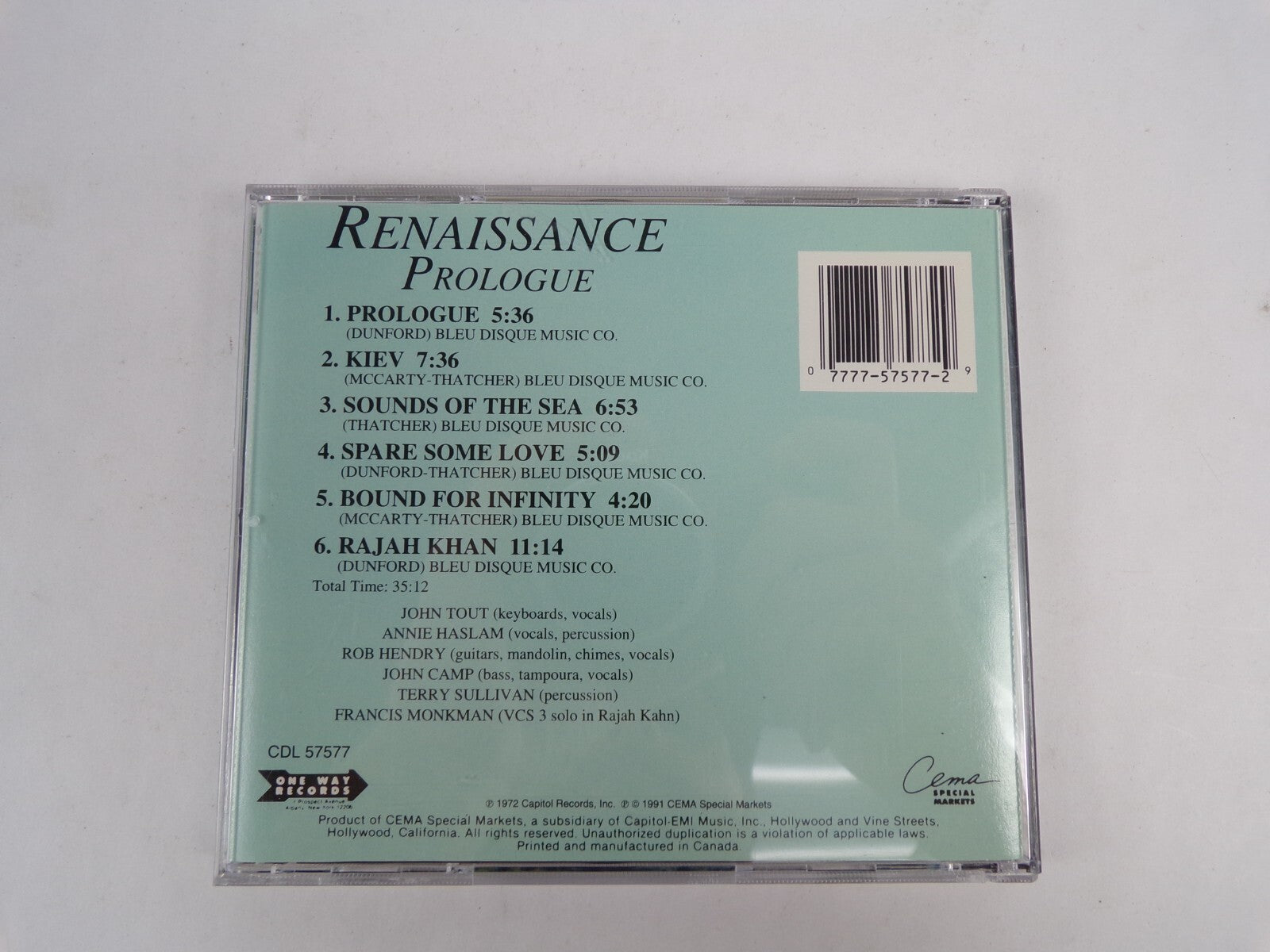 Renaissance Prolouge CD #11