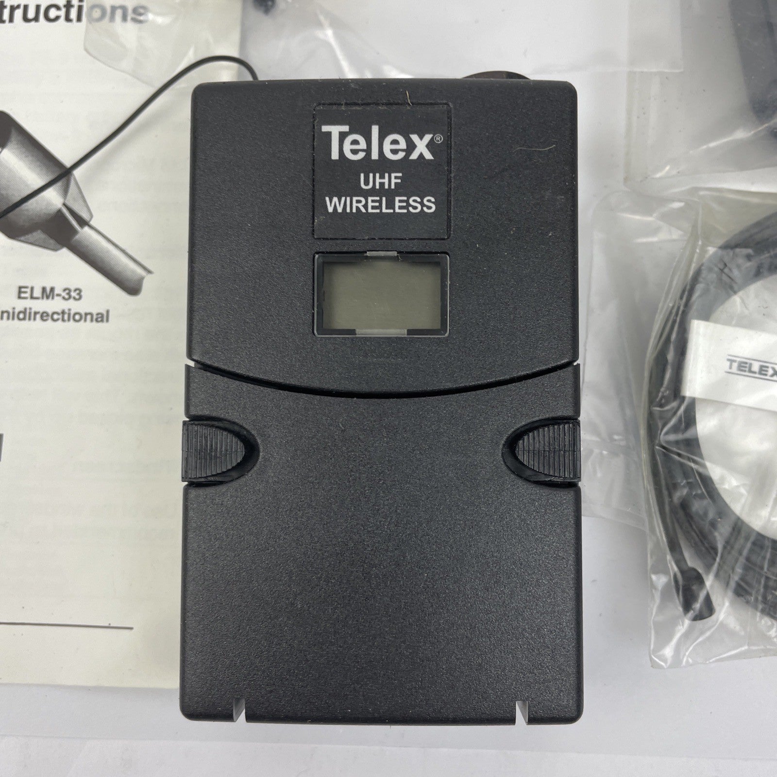 OEM Telex WT-500 UHF Wireless Beltpack Transmitter Band with Brand New Mic Clip